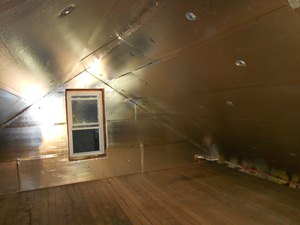 A Des Moines attic with SuperAttic installed.