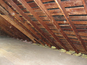 A IA attic before installation of SuperAttic