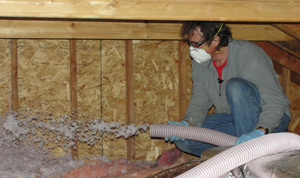 Fiberglass insulation installed IA