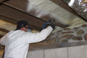 Spray Foam in the crawl space in Ankeny